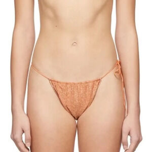 Oseree Metallic Orange Lumiere Bikini Swimsuitย Bottoms SizeโLโNWT